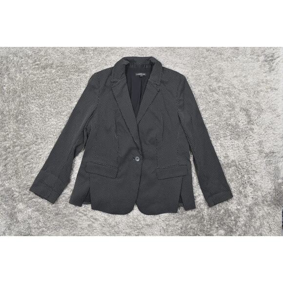 Lane Bryant Black Blazer Size 18 Plus Rayon One Button Lined - Picture 2 of 8